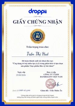 Chứng nhận AI Certified Seller Droppii
